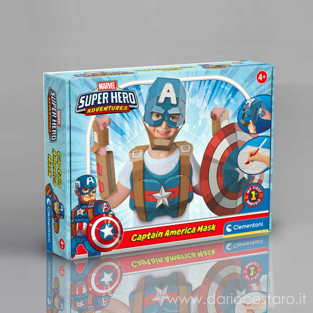 Cardboard-Mask-Captain-America-Foto-0